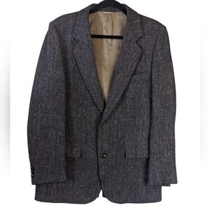 Authentic Harris Tweed Scottish Wool made in Ireland jacket Size 38 Flaw
